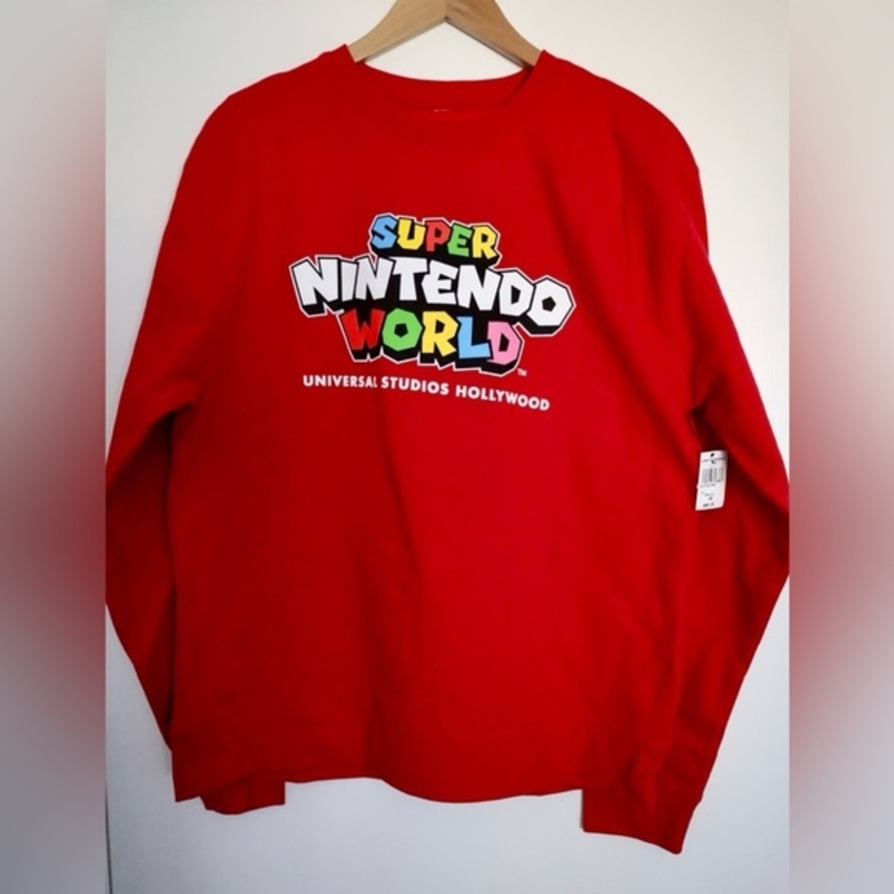 Universal Studios Super Nintendo World Red Crewneck Sweater In 3XL NWT